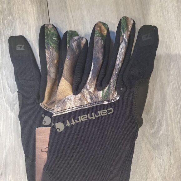 Carhartt Men's Black/Camouflauge Work Flex Touch Screen equipped Glove large - Picture 5 of 9